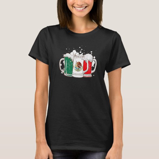 Beer Mexican Flag Cinco De Mayo Women Mexico T-Shirt (Vorderseite)