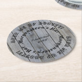 Beer mich auf Scotty! Holzaussehen Bar oder Name d Runder Pappuntersetzer (Angewinkelt)