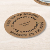 Beer mich auf Scotty! Name der Höhle Bar or Man Runder Pappuntersetzer (Angewinkelt)