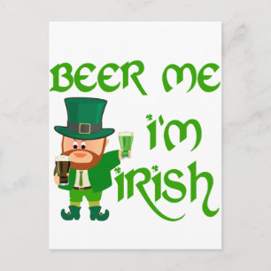 Beer mich, ich bin irisch postkarte