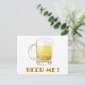 Beer mich! postkarte (Stehend Vorderseite)