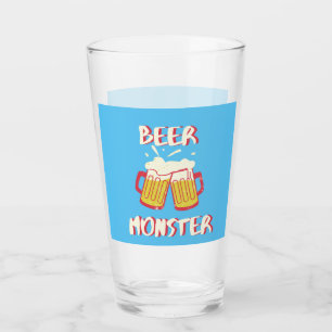 Beer Monster Blaues Hintergrund Glaswerk Glas