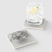 Beer Motorcycle Coaster 17 Steinuntersetzer (Seitenansicht)