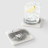 Beer Motorcycle Coaster 6 Steinuntersetzer (Seitenansicht)
