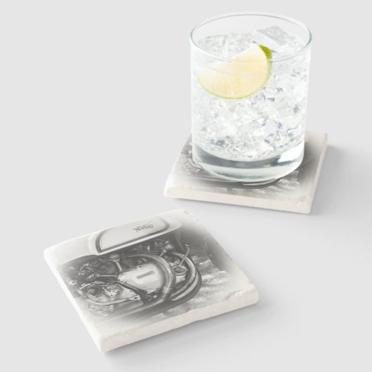 Beer Motorcycle Coaster 6 Steinuntersetzer (Seitenansicht)