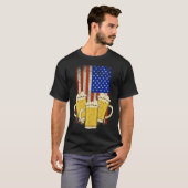 Beer Mug American Flag Craft Beer Beer  Brewer T-Shirt (Vorne ganz)
