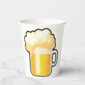 Beer Mug with Frothy Foam Pappbecher (Vorderseite)