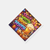 Beer Mug With Neon Rainbow Quote Serviette (Ecke)