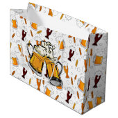 Beer Mugs Gift Bag Große Geschenktüte (Vorderseite Schrägansicht)