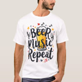Beer Music Repeat T-Shirt (Vorderseite)