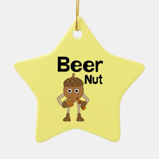 Beer Nut Text Keramik Ornament (Vorne)