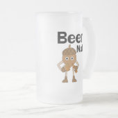 Beer Nut Text Mattglas Bierglas (VorderseiteRechts)