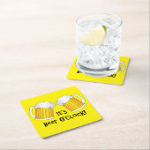 Beer O'Clock Funny Birthday Party GRILLEN Unterset Rechteckiger Pappuntersetzer (Vor Ort)