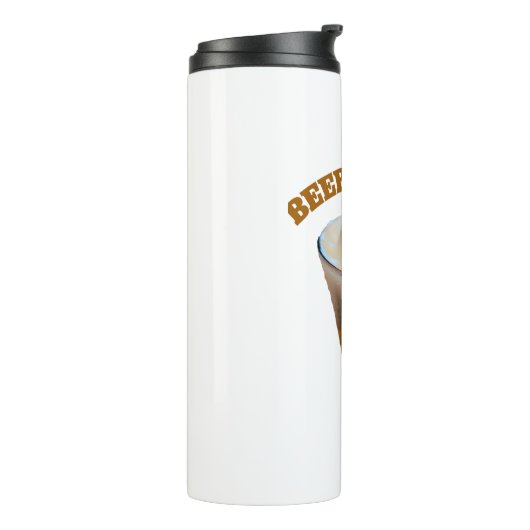 Beer O'Clock Funny Drinking Humor Thermosbecher (Nach links gedreht)