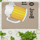 Beer O'Clock Funny Geburtstagsparty GRILLEN Handtu Küchentuch (Gefaltet)