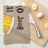 Beer O'Clock Funny Geburtstagsparty GRILLEN Handtu Küchentuch (Viertel Falte)