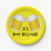 Beer O'Clock Funny GRILLEN Party Buffet Teller (Vorderseite)