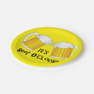 Beer O'Clock Funny GRILLEN Party Buffet Teller