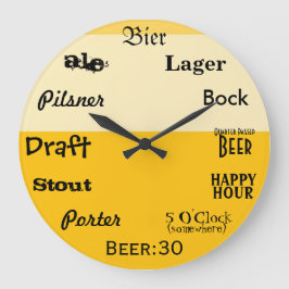 Beer O'Clock Große Wanduhr