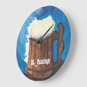 Beer O'clock! Große Wanduhr (Winkel)