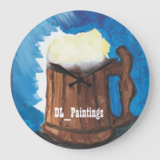 Beer O'clock! Große Wanduhr (Vorderseite)