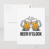 Beer O'Clock - Zeit, mit einem kalten zu feiern Postkarte (Vorne/Hinten)