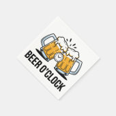 Beer O'Clock - Zeit, mit einem kalten zu feiern Serviette (Ecke)
