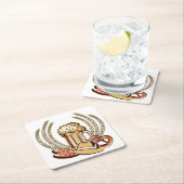 Beer Oktoberfest Grafik Rechteckiger Pappuntersetzer (Vor Ort)