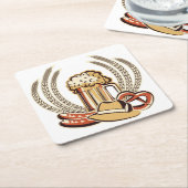 Beer Oktoberfest Grafik Rechteckiger Pappuntersetzer (angewinkelt)