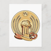 Beer-Oktoberfest-Vintage Grafik Postkarte (Vorderseite)