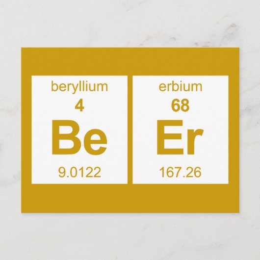 BeEr Periodic-Tabelle Postkarte (Vorderseite)