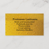 Beer Pint Visitenkarte (Rückseite)