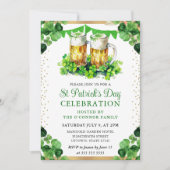 Beer Pints St Patrick's Day Einladung (Vorderseite)