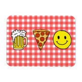 Beer Pizza Happy Magnet (Horizontal)