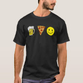 Beer Pizza Happy T-Shirt (Vorderseite)
