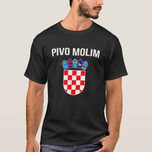 Beer Please In Croatian Hrvatska Croatia Souvenir T-Shirt (Vorderseite)