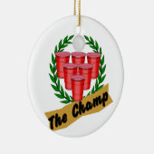 Beer Pong Champ Keramik Ornament (Rechts)