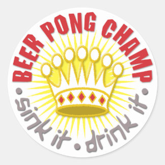 Beer Pong Champ Sticker