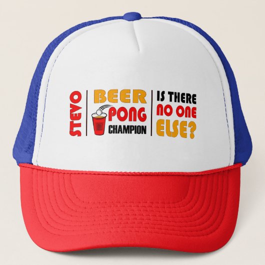 Beer Pong Champ Trucker Hat Truckerkappe (Vorderseite)