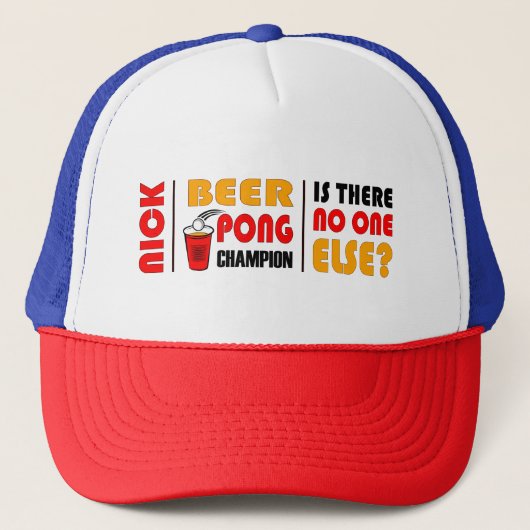 Beer Pong Champ Trucker Hat Truckerkappe (Vorderseite)
