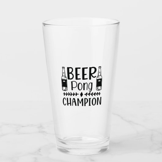 Beer Pong Champion Glas (Vorderseite)