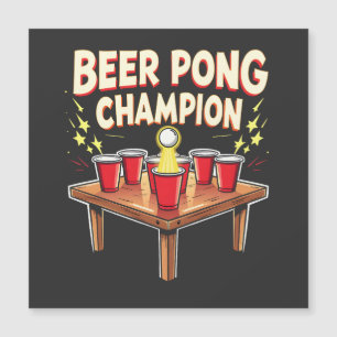 Beer Pong Champion Ping Pong Drink Magnetkarte
