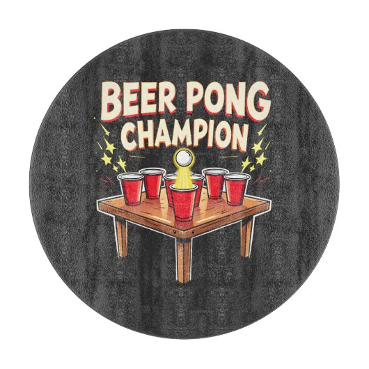 Beer Pong Champion Ping Pong Drink Schneidebrett (Vorderseite)
