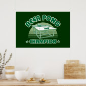 Beer Pong Champion Poster (Küche)
