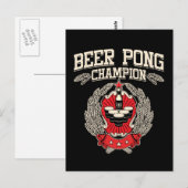 Beer Pong Champion Postkarte (Vorne/Hinten)