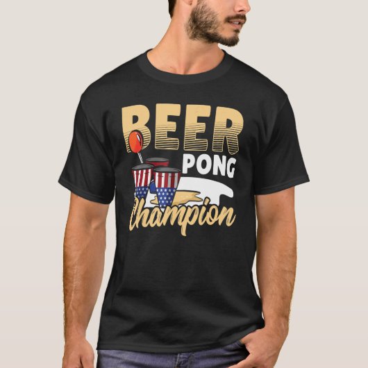 BEER PONG CHAMPION T-Shirt (Vorderseite)