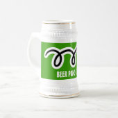 Beer Pong Champion Trophy Stein Bierglas (Vorderseite Links)