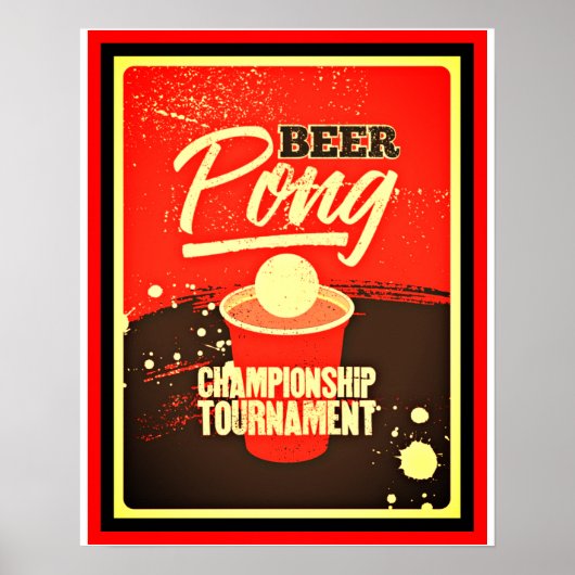Beer Pong Championship Turnier Poster (Vorne)