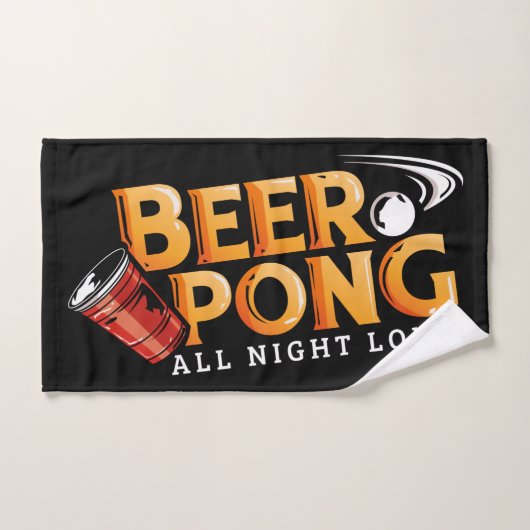 Beer Pong die ganze Nacht lang Custom Team Handtuch (Handtuch)