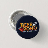 Beer Pong Ganzes abends Long Summer Party Button (Vorne & Hinten)